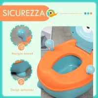 Vasino per Bambini da 6 Mesi a Forma di Alieno, Seduta Ergonomica, Schienale e Vaschetta Rimovibile, Blu