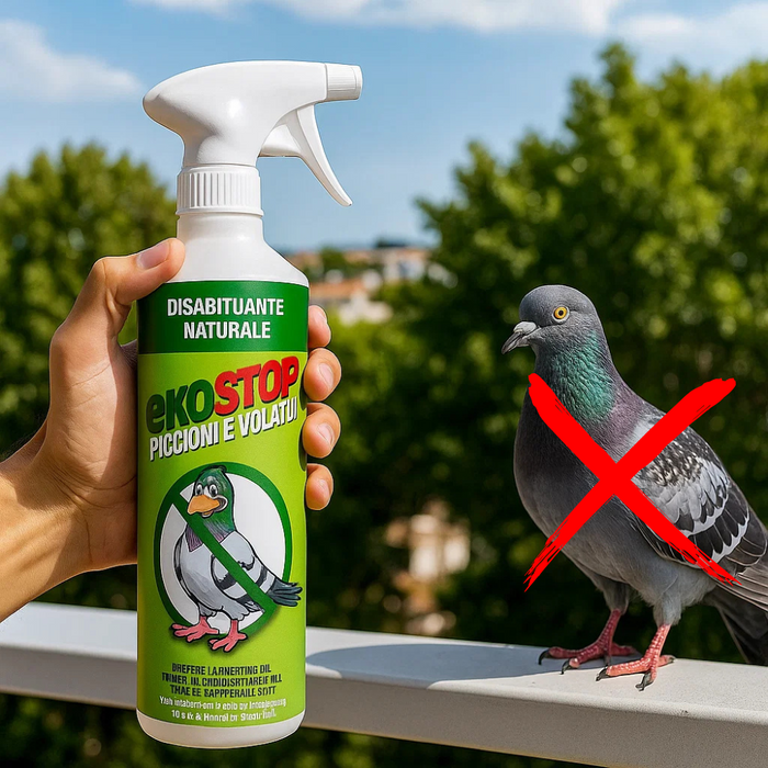 Disabituante naturale pronto all'uso piccioni volatili spray 750 ml ekostop