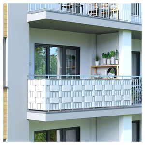 Trade Shop - Frangivista Rotolo Bianco Pvc Per Balconi Ringhiere Recinzioni Protezione 19cmx35mt 54561 -        