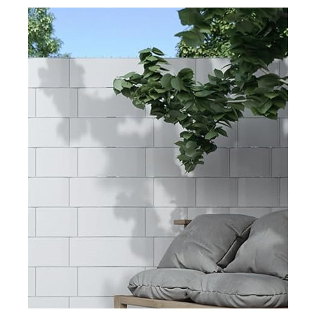 Trade Shop - Frangivista Rotolo Bianco Pvc Per Balconi Ringhiere Recinzioni Protezione 19cmx35mt 54561 -        