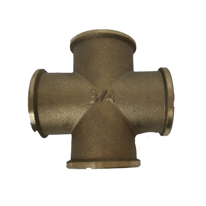 Raccorderia raccordo tes a croce 4 vie alta qualità *** misura 3/4"-f, confezione 1