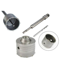 Fresa A Tazza 65mm Carotatrice Con Asta Sds Plus 90mm Calcestruzzo Cemento         