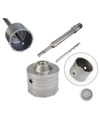 Fresa A Tazza 80mm Carotatrice Con Asta Sds Plus 90mm Calcestruzzo Cemento         