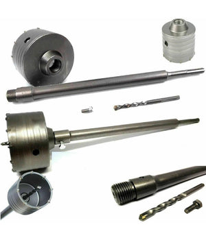 Trade Shop - Fresa A Tazza Carotatrice Per Muro Pietra Da 30 A 160mm + Asta Da 60cm Sds Plus -    -45 Mm   -