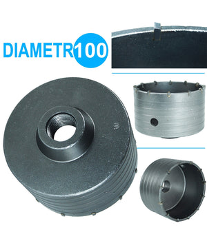 Fresa A Tazza Fer Foro Diametro 100mm Carotatrice Muro Pietra Calcestruzzo Widia         