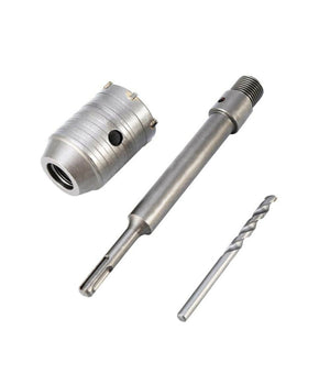 Fresa Carotatrice A Tazza Per Muro Da 30mm A 130mm + Asta Da 35 Cm Sds Plus         