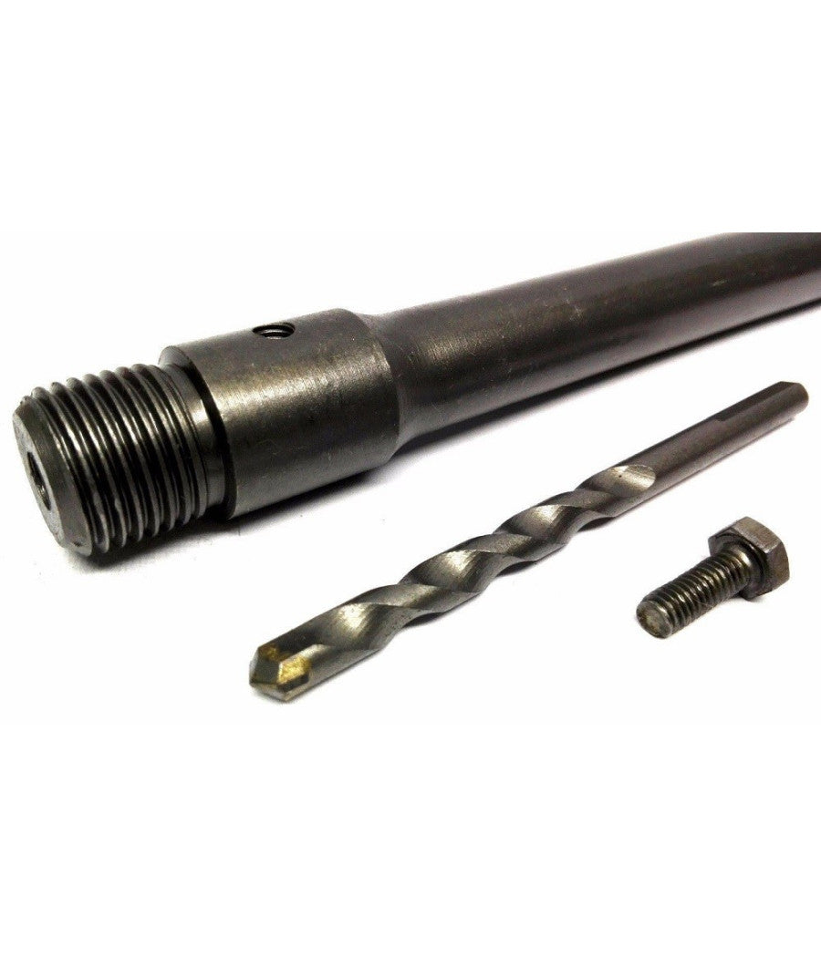 Fresa Carotatrice A Tazza Per Muro Da 30mm A 130mm + Asta Da 65 Cm Sds Plus         