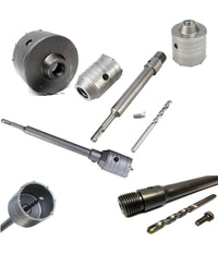 Fresa Carotatrice A Tazza Per Muro Da 30mm A 130mm Con Asta Da 35 Cm Sds Max        75 Mm 