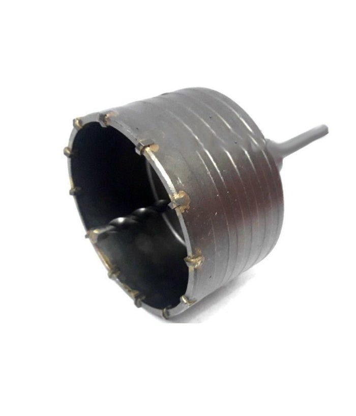 Fresa Carotatrice A Tazza Per Muro Da 30mm A 130mm + Asta Da 11 Cm Sds Plus         