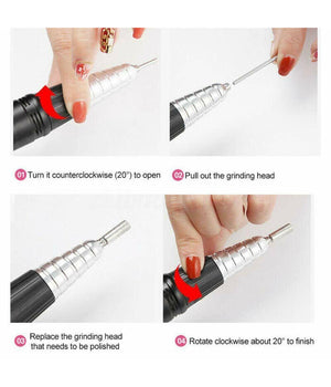Fresa Elettrica Portatile Per Manicure E Pedicure Trapano Unghie Nail Art         