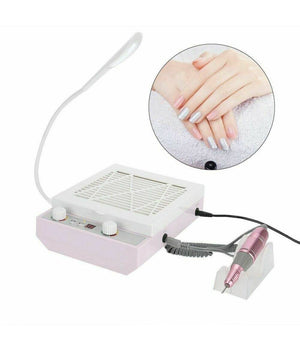 Fresa Per Unghie Aspiratore Professionale Lampada Led Kit 3 In 1 Nail Manicure         