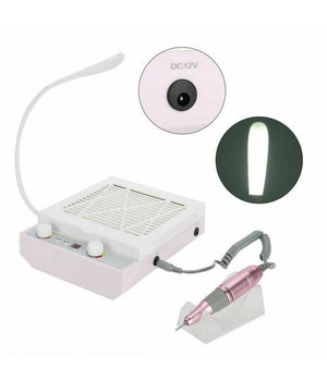 Fresa Per Unghie Aspiratore Professionale Lampada Led Kit 3 In 1 Nail Manicure         