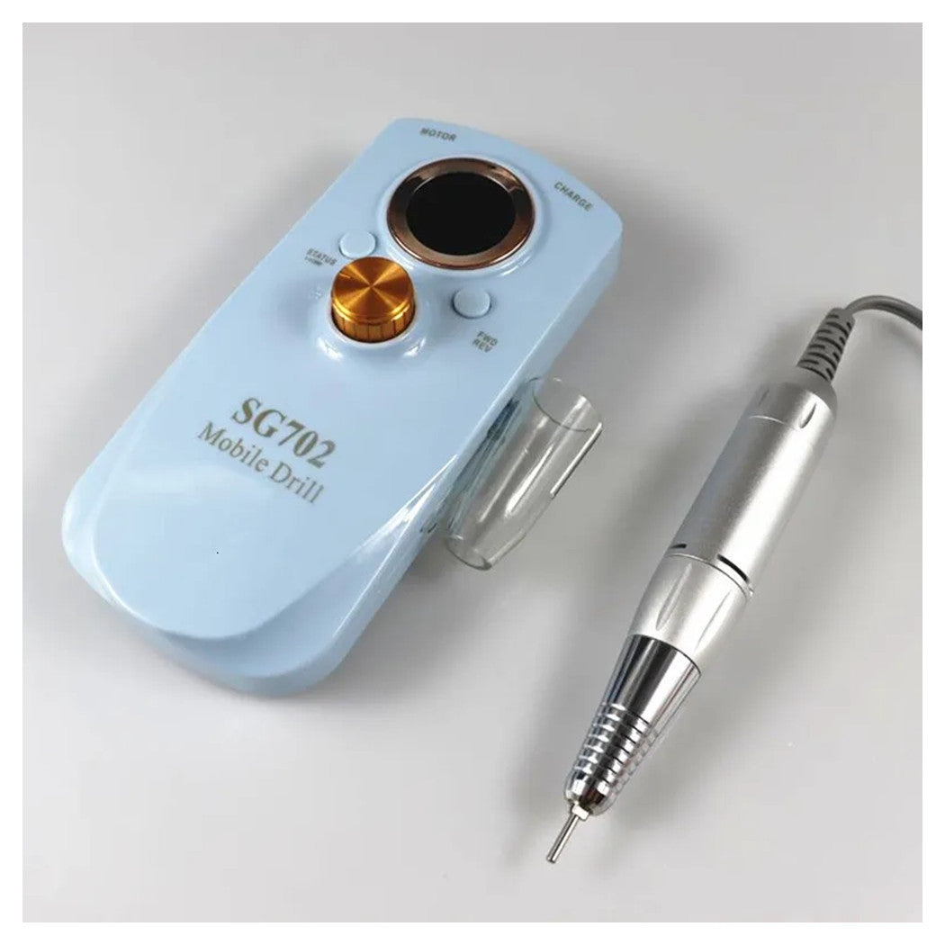 Trade Shop - Fresa Per Unghie Portatile Ricaricabile 35000 Rpm Strumenti Nail Art Manicure Set Punte         