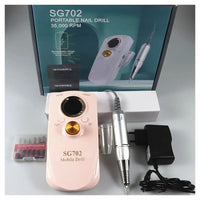 Trade Shop - Fresa Per Unghie Portatile Ricaricabile 35000 Rpm Strumenti Nail Art Manicure Set Punte         