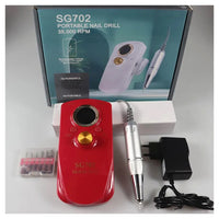 Trade Shop - Fresa Per Unghie Portatile Ricaricabile 35000 Rpm Strumenti Nail Art Manicure Set Punte         