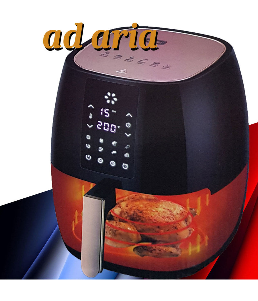 Friggitrice Ad Aria 1400w 5lt Display Lcd Funzione Temporizzazione Potente Q-z8         