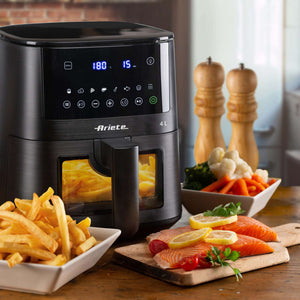 Friggitrice ad aria 4L 1400W - 9 programmi - Funzione Shake e Grill - Nero
