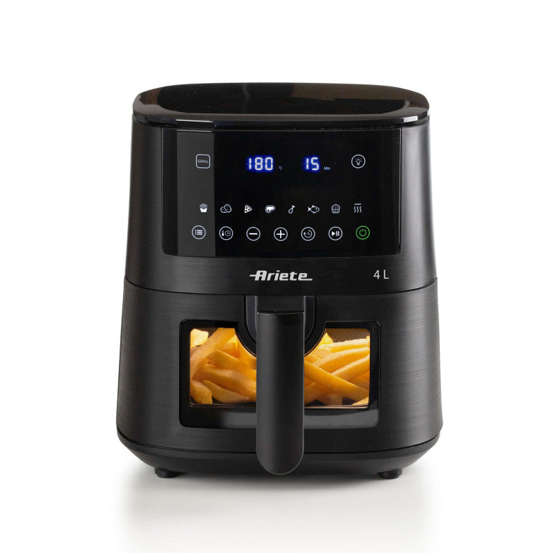 Friggitrice ad aria 4L 1400W - 9 programmi - Funzione Shake e Grill - Nero