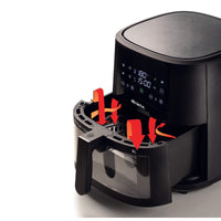 Friggitrice ad aria 9L 1500W - 8 programmi - Cestello trasparente - Nero