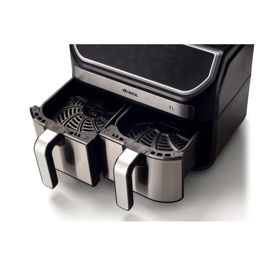 Friggitrice ad aria 9L 2100W - 11 programmi - Doppio cestello - Nero/Silver