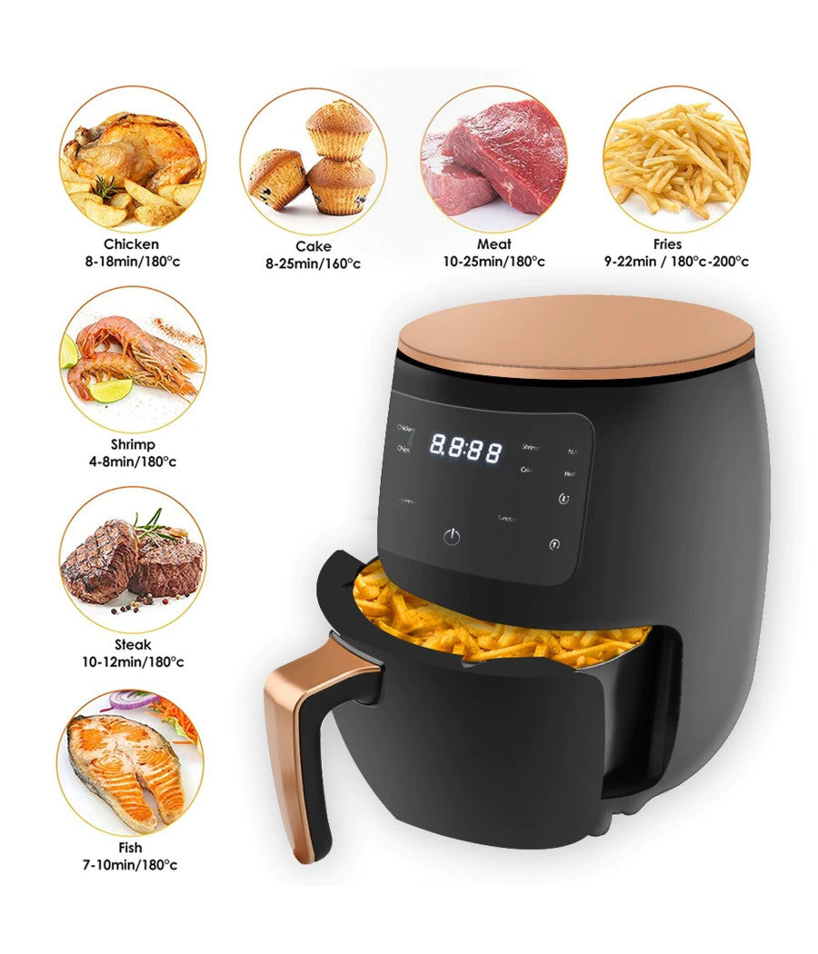 Friggitrice Ad Aria Calda Senza Olio Airfreyer Xl Digitale 6 Lt Premium 2400 W         