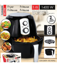 Friggitrice Ad Aria Calda Senza Olio Airfryer 3.6 Lt Frigge Cuoce Arrosto 1400w         