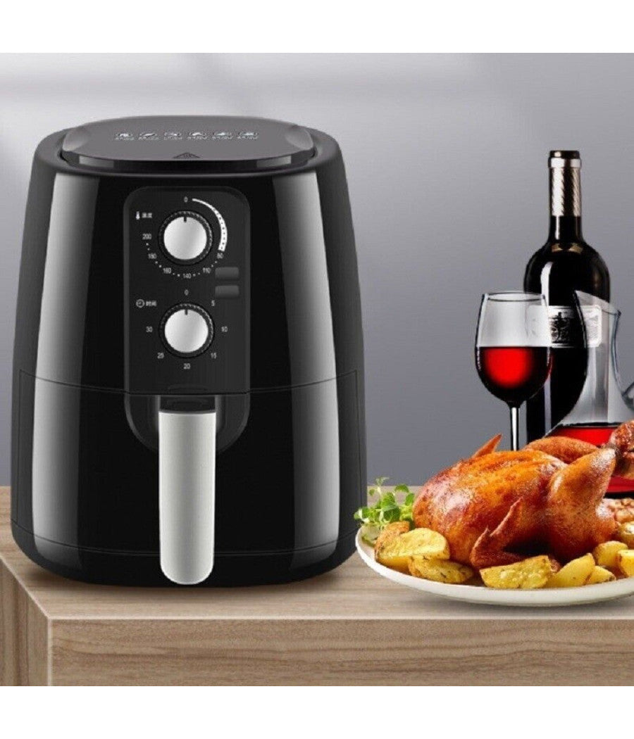 Friggitrice Ad Aria Calda Senza Olio Capacità  5,5 Litri 1500 Watt Cucina Tx-8439         