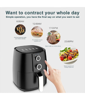 Friggitrice Ad Aria Calda Senza Olio Capacità  5,5 Litri 1500 Watt Cucina Tx-8439         