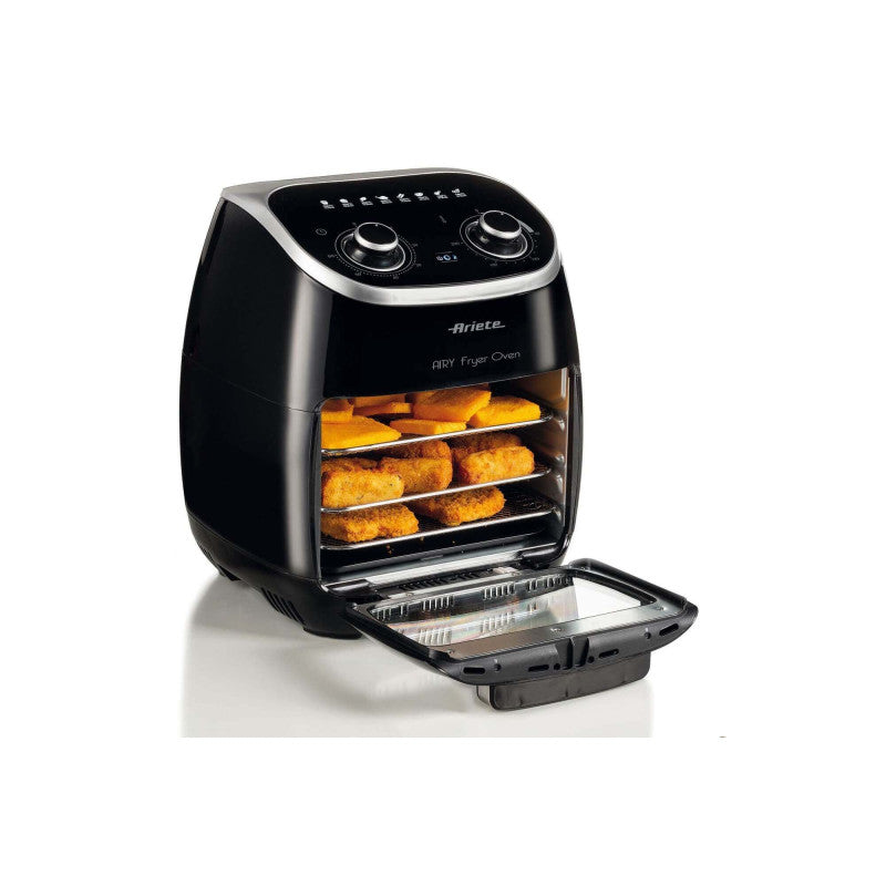 Friggitrice ad Aria e Forno con Girarrosto - 2000 Watt - 11 Litri - Nero