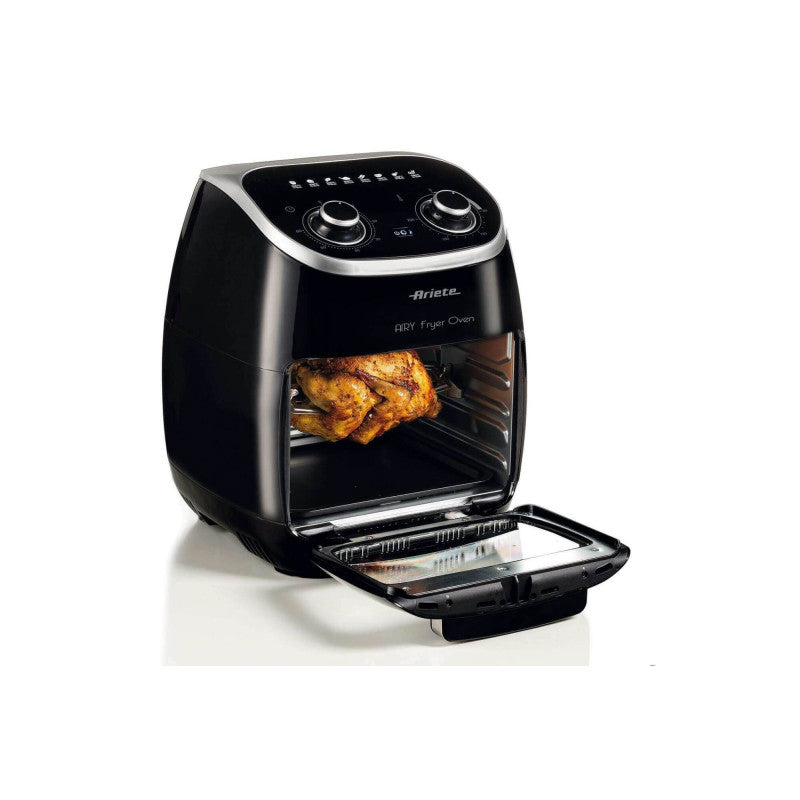 Friggitrice ad Aria e Forno con Girarrosto - 2000 Watt - 11 Litri - Nero