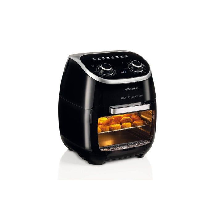 Friggitrice ad Aria e Forno con Girarrosto - 2000 Watt - 11 Litri - Nero