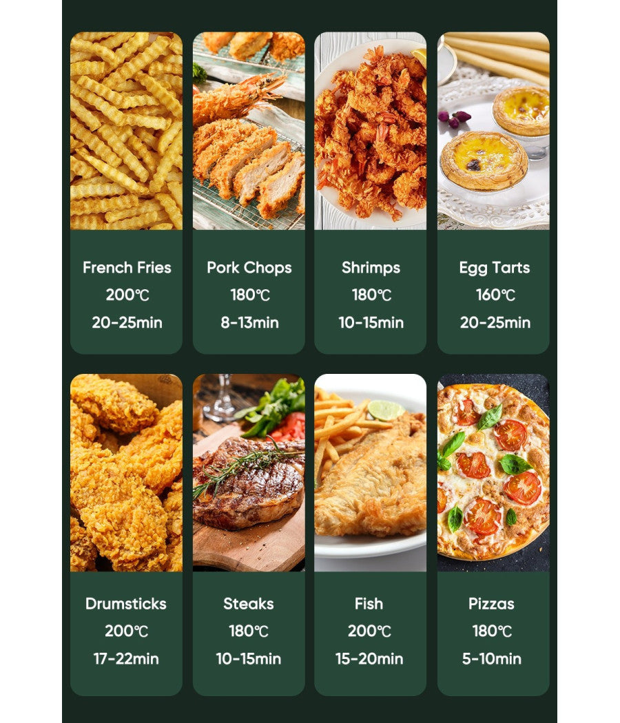 Friggitrice Q-g9l Design Elegante Forno Friggitrice Ad Aria Visibile Da 9 Litri         