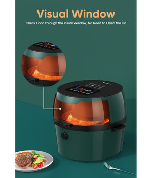 Friggitrice Q-g9l Design Elegante Forno Friggitrice Ad Aria Visibile Da 9 Litri         