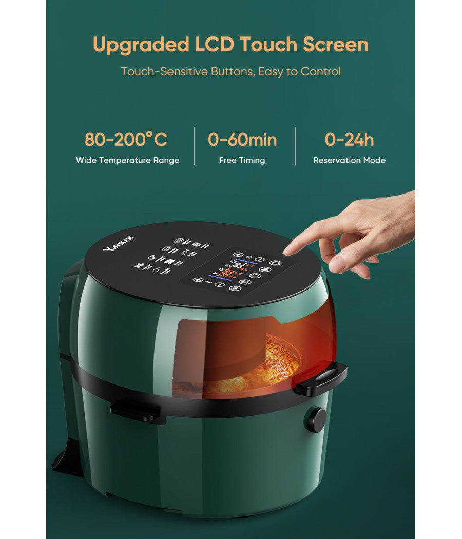 Friggitrice Q-g9l Design Elegante Forno Friggitrice Ad Aria Visibile Da 9 Litri         