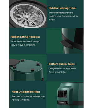 Friggitrice Q-g9l Design Elegante Forno Friggitrice Ad Aria Visibile Da 9 Litri         