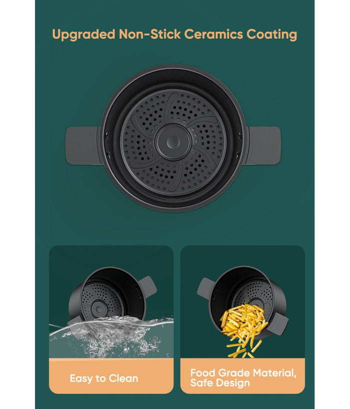 Friggitrice Q-g9l Design Elegante Forno Friggitrice Ad Aria Visibile Da 9 Litri         