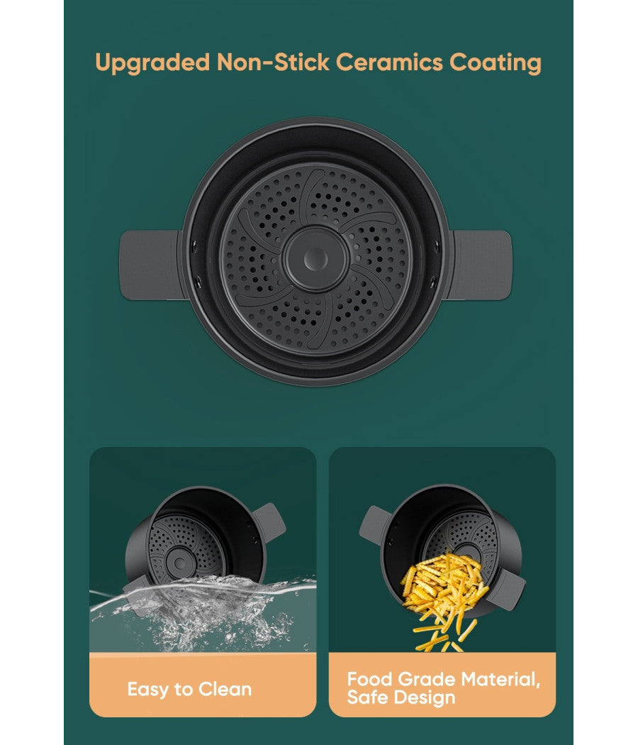 Friggitrice Q-g9l Design Elegante Forno Friggitrice Ad Aria Visibile Da 9 Litri         