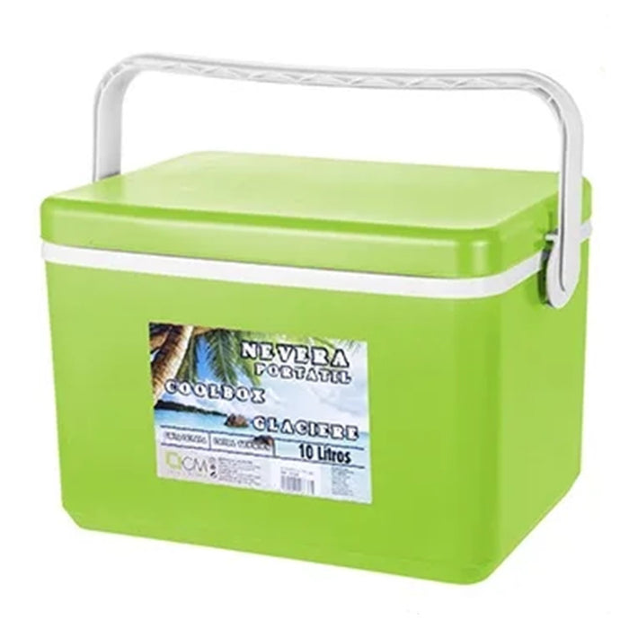 Trade Shop - Frigo Borsa Termica Frigorifero Portatile Con Coperchio Piatto Da 10 Lt Con Maniglia -