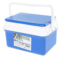 Trade Shop - Frigo Borsa Termica Frigorifero Portatile Con Coperchio Piatto Da 15 Lt Con Maniglia - Blu
