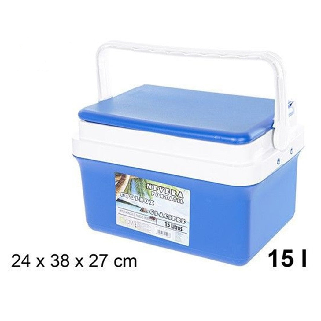 Trade Shop - Frigo Borsa Termica Frigorifero Portatile Con Coperchio Piatto Da 15 Lt Con Maniglia -