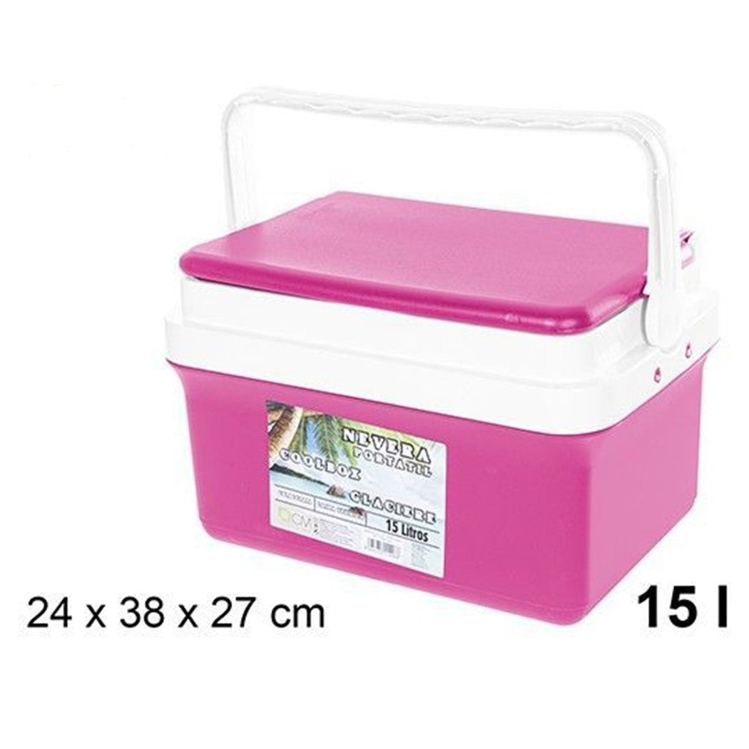 Trade Shop - Frigo Borsa Termica Frigorifero Portatile Con Coperchio Piatto Da 15 Lt Con Maniglia -