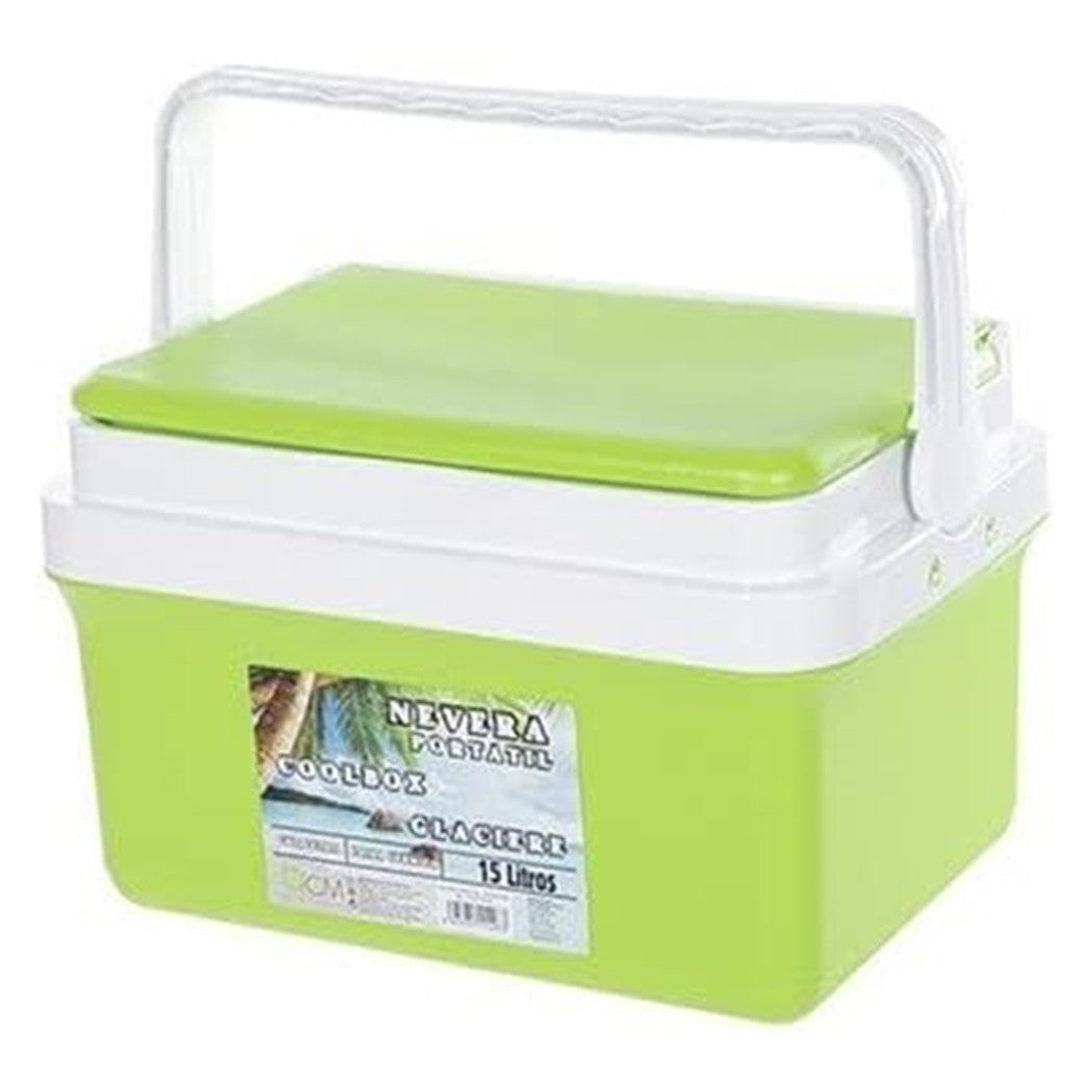 Trade Shop - Frigo Borsa Termica Frigorifero Portatile Con Coperchio Piatto Da 15 Lt Con Maniglia -