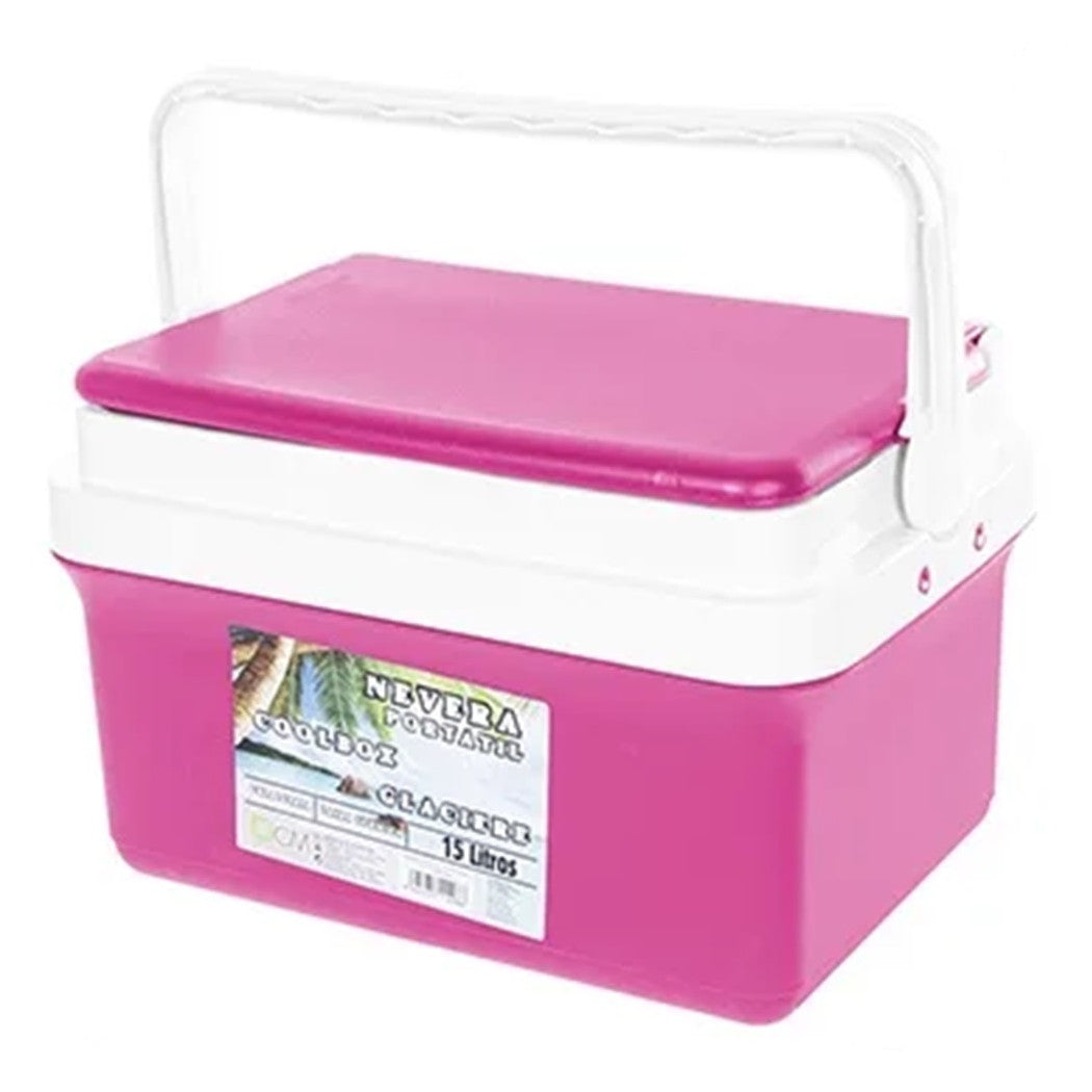 Trade Shop - Frigo Borsa Termica Frigorifero Portatile Con Coperchio Piatto Da 15 Lt Con Maniglia -