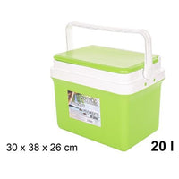 Trade Shop - Frigo Borsa Termica Verde Portatile Con Coperchio Piatto Da 20 Lt Con Maniglia 017089 -