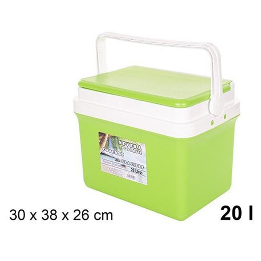 Trade Shop - Frigo Borsa Termica Verde Portatile Con Coperchio Piatto Da 20 Lt Con Maniglia 017089 -