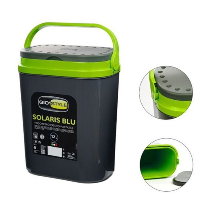 Trade Shop - Frigo Frigorifero Passivo Portatile Solaris Termico Da 12 Lt 29,5x19,5x37,5cm Viaggio -