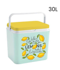 Frigo Portatile Borsa Termica Fantasia Limone 30l Campeggio Mare Estate Spiaggia         