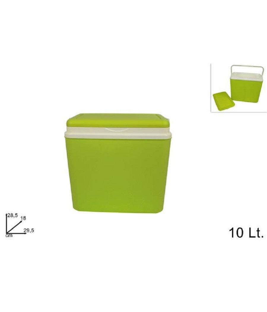 Frigo Portatile Borsa Termica Frigorifero 10lt Campeggio Mare Estate Verde Lime         