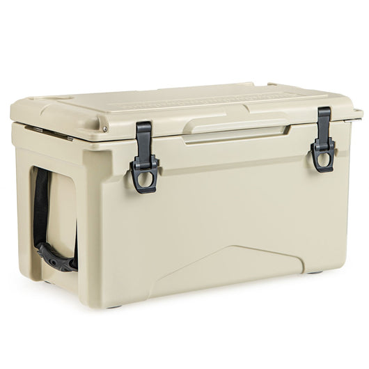 Frigo portatile da 28L con gelataio rotomolato 5-7 giorni di conservazione del ghiaccio, Frigo rigido Sabbia-Contenitori raffreddamento