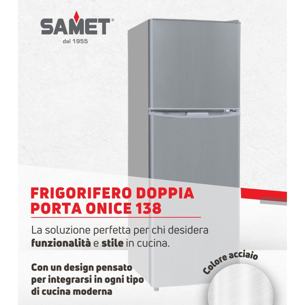 Frigorifero doppia porta Samet Onice 138 inox